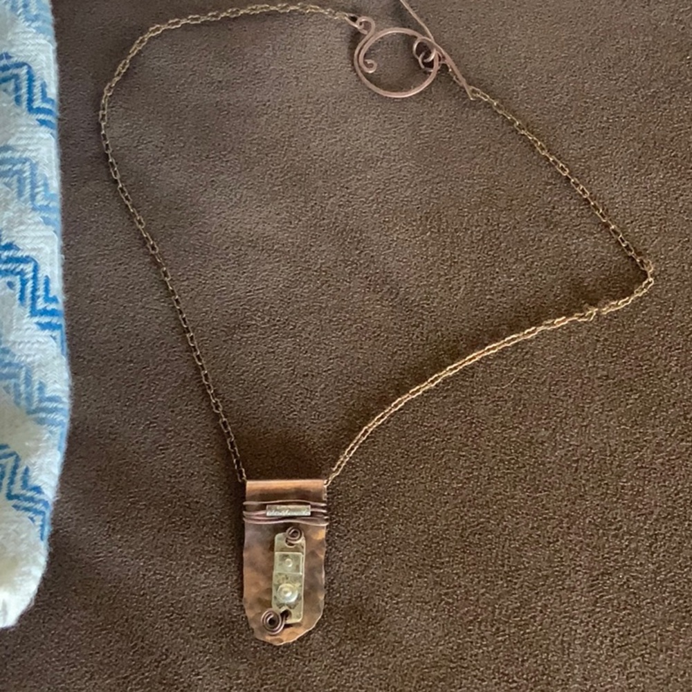 Mixed metal handmade necklace